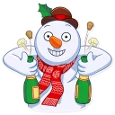🍾-Snowy Buddy, Telegram Sticker