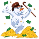 🤑-Snowy Buddy, Telegram Sticker