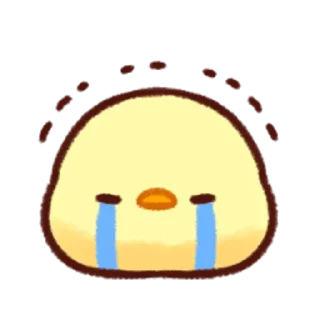 😭-Soft and Cute Chicks Feelings @softandqt, Telegram Sticker