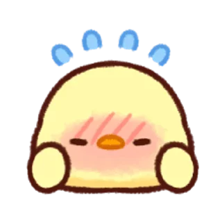 😳-Soft and Cute Chicks Feelings @softandqt, Telegram Sticker