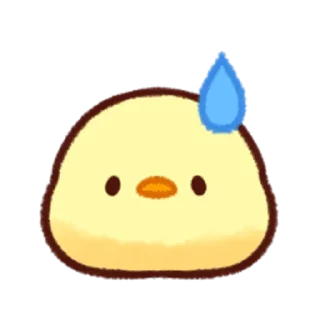 😅-Soft and Cute Chicks Feelings @softandqt, Telegram Sticker
