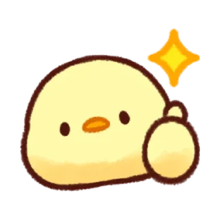 👍-Soft and Cute Chicks Feelings @softandqt, Telegram Sticker