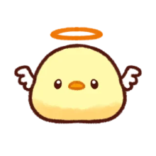 😇-Soft and Cute Chicks Feelings @softandqt, Telegram Sticker
