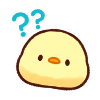❓-Soft and Cute Chicks Feelings @softandqt, Telegram Sticker