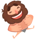 😂-Space Caveman, Telegram Sticker