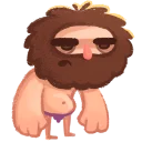 😫-Space Caveman, Telegram Sticker