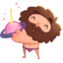🎁-Space Caveman, Telegram Sticker