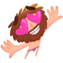😍-Space Caveman, Telegram Sticker