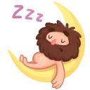 😴-Space Caveman, Telegram Sticker
