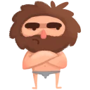 🤔-Space Caveman, Telegram Sticker