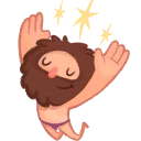 🙌-Space Caveman, Telegram Sticker