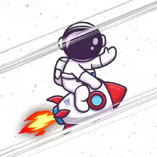 👋-Space Life by @WASTEDSTUDIO, Telegram Sticker