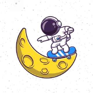 🛹-Space Life by @WASTEDSTUDIO, Telegram Sticker