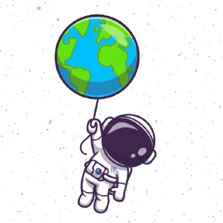 🌎-Space Life by @WASTEDSTUDIO, Telegram Sticker