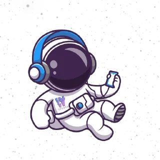 🎧-Space Life by @WASTEDSTUDIO, Telegram Sticker
