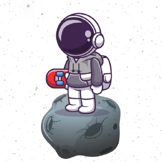 ☄️-Space Life by @WASTEDSTUDIO, Telegram Sticker