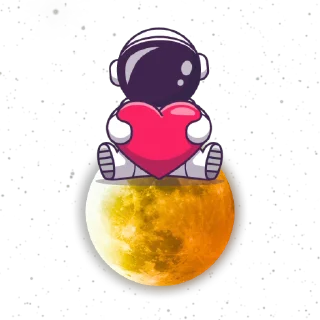 ❤️-Space Life by @WASTEDSTUDIO, Telegram Sticker