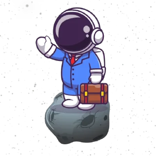 👋-Space Life by @WASTEDSTUDIO, Telegram Sticker