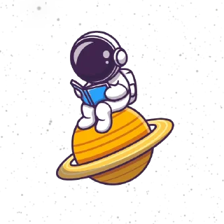📘-Space Life by @WASTEDSTUDIO, Telegram Sticker