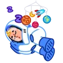 😴-Astro Nate, Telegram Sticker