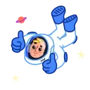 👍-Astro Nate, Telegram Sticker