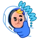 🤔-Astro Nate, Telegram Sticker