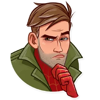 🤔-Into the Spider-Verse, Telegram Sticker