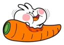 😋-Spoiled Rabbit Small For You, Telegram Sticker