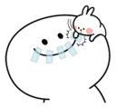 😑-Spoiled Rabbit Small For You, Telegram Sticker