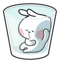 😔-Spoiled Rabbit Small For You, Telegram Sticker