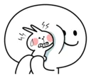 😭-Spoiled Rabbit Small For You, Telegram Sticker