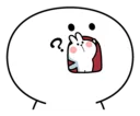 😕-Spoiled Rabbit Small For You, Telegram Sticker