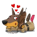 😍-Dobie the Spy, Telegram Sticker