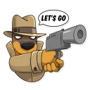 🔫-Dobie the Spy, Telegram Sticker