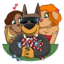 🤑-Dobie the Spy, Telegram Sticker