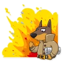 🌋-Dobie the Spy, Telegram Sticker