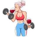 🍷-Stay Fit, Telegram Sticker