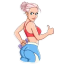 👍-Stay Fit, Telegram Sticker