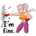 😬-Stay Fit, Telegram Sticker