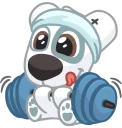 💪-Dog, Telegram Sticker