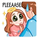 😇-Love Story, Telegram Sticker