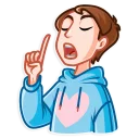☝️-Love Story, Telegram Sticker