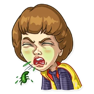 🤮-Stranger Things, Telegram Sticker