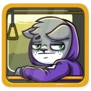 😑-Street Cat, Telegram Sticker