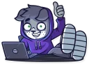 👍-Street Cat, Telegram Sticker