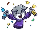 🥳-Street Cat, Telegram Sticker