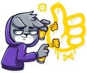 👍-Street Cat, Telegram Sticker