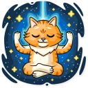 😌-Striped Cat, Telegram Sticker