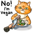 ✋️-Striped Cat, Telegram Sticker