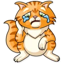 😿-Striped Cat, Telegram Sticker